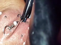 Close Up, Latex, Masturbation, Piercing